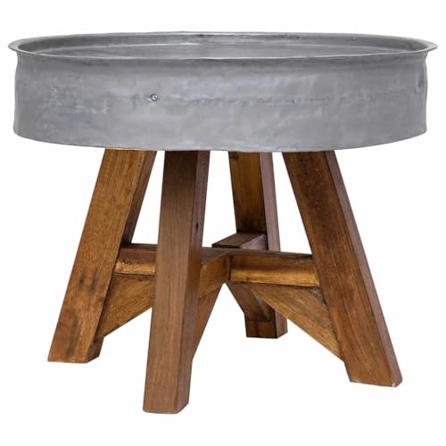 Qnhdfrt Couchtisch Gemischtes Altholz Silbern 60x45 cm Handgefertigt Vintage Industrie-Design als Beistelltisch oder Ablagetisch für Wohnzimmer Qnhdfrt Couchtisch Gemischtes Altholz Silbern 60x45 cm Handgefertigt Vintage Industrie-Design als Beistelltisch oder Ablagetisch für Wohnzimmer von Qnhdfrt