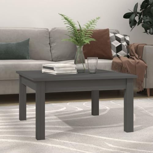 Qnhdfrt Couchtisch Grau Massivholz Kiefer Beistelltisch 55x55x30 cm Stabiler Wohnzimmertisch mit Schlichtem Design für Couch Schlafzimmer und Flur Qnhdfrt Couchtisch Grau Massivholz Kiefer Beistelltisch 55x55x30 cm Stabiler Wohnzimmertisch mit Schlichtem Design für Couch Schlafzimmer und Flur von Qnhdfrt
