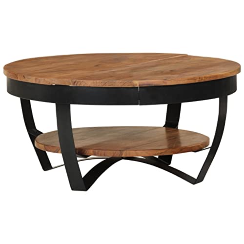 Qnhdfrt Couchtisch Massivholz Akazie 65x65x32 cm honigbraun Vintage Industrie-Stil vielseitiger Beistelltisch Nachttisch mit Ablage robust für Wohnzimmer Schlafzimmer Qnhdfrt Couchtisch Massivholz Akazie 65x65x32 cm honigbraun Vintage Industrie-Stil vielseitiger Beistelltisch Nachttisch mit Ablage robust für Wohnzimmer Schlafzimmer von Qnhdfrt