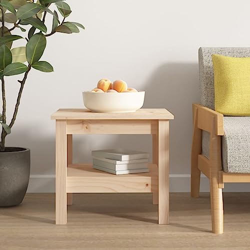 Qnhdfrt Couchtisch Massivholz Kiefer 45x45x40 cm mit Ablage Regal Kompakter Beistelltisch für Wohnzimmer Schlafzimmer Flur Rustikales Design Natürliche Holzoptik Qnhdfrt Couchtisch Massivholz Kiefer 45x45x40 cm mit Ablage Regal Kompakter Beistelltisch für Wohnzimmer Schlafzimmer Flur Rustikales Design Natürliche Holzoptik von Qnhdfrt