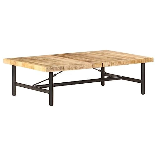 Qnhdfrt Couchtisch Massivholz Mango 142x90x42 cm Beistelltisch Vintage Design Wohnzimmertisch mit Pulverbeschichteten Eisenbeinen und 5 cm Dicken Tischplatte für Wohnzimmer Qnhdfrt Couchtisch Massivholz Mango 142x90x42 cm Beistelltisch Vintage Design Wohnzimmertisch mit Pulverbeschichteten Eisenbeinen und 5 cm Dicken Tischplatte für Wohnzimmer von Qnhdfrt