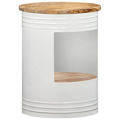 Qnhdfrt Couchtisch Massivholz Mango Handgefertigt 43x55 cm Natur Weiß Rustikaler Charme für Wohnzimmer Schlafzimmer Beistelltisch Qnhdfrt Couchtisch Massivholz Mango Handgefertigt 43x55 cm Natur Weiß Rustikaler Charme für Wohnzimmer Schlafzimmer Beistelltisch von Qnhdfrt