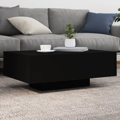 Qnhdfrt Couchtisch Schwarz mit RGB LED-Beleuchtung 85x55x31 cm Moderner Holzwerkstoff Tisch für Wohnzimmer als Beistelltisch oder Teetisch Qnhdfrt Couchtisch Schwarz mit RGB LED-Beleuchtung 85x55x31 cm Moderner Holzwerkstoff Tisch für Wohnzimmer als Beistelltisch oder Teetisch von Qnhdfrt