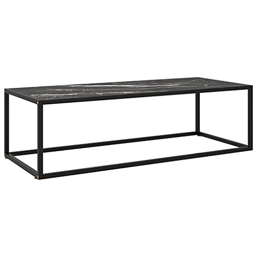 Qnhdfrt Couchtisch Schwarz mit Schwarzem Glas in Marmor-Optik 120x50x35 cm Moderner Praktischer Beistelltisch für Wohnzimmer Qnhdfrt Couchtisch Schwarz mit Schwarzem Glas in Marmor-Optik 120x50x35 cm Moderner Praktischer Beistelltisch für Wohnzimmer von Qnhdfrt