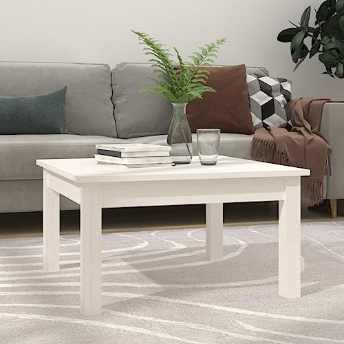 Qnhdfrt Couchtisch Weiß Massivholz Kiefer 55x55x30 cm Stilvoller Kleiner Beistelltisch für Wohnzimmer Schlafzimmer und Flur mit Robustem Design und Schlichter Optik Qnhdfrt Couchtisch Weiß Massivholz Kiefer 55x55x30 cm Stilvoller Kleiner Beistelltisch für Wohnzimmer Schlafzimmer und Flur mit Robustem Design und Schlichter Optik von Qnhdfrt