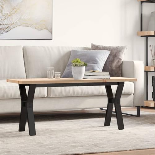 Qnhdfrt Couchtisch aus Massivholz Kiefer mit Stahl Y-Gestell 110x40x45,5 cm Robuste Tischplatte für Wohnzimmer Langlebiges Design Qnhdfrt Couchtisch aus Massivholz Kiefer mit Stahl Y-Gestell 110x40x45,5 cm Robuste Tischplatte für Wohnzimmer Langlebiges Design von Qnhdfrt