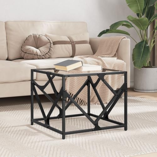 Qnhdfrt Couchtisch mit Transparenter Glasplatte Stahlgestell 50x50x41 cm Moderner Beistelltisch für Wohnzimmer Elegant und Robust Qnhdfrt Couchtisch mit Transparenter Glasplatte Stahlgestell 50x50x41 cm Moderner Beistelltisch für Wohnzimmer Elegant und Robust von Qnhdfrt