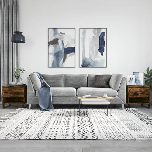 Qnhdfrt Couchtische 2 Stück Räuchereiche Holzwerkstoff Metallbeine 50x46x50 cm Moderner Beistelltisch mit Stauraum Schublade für Wohnzimmer Couch Tisch Qnhdfrt Couchtische 2 Stück Räuchereiche Holzwerkstoff Metallbeine 50x46x50 cm Moderner Beistelltisch mit Stauraum Schublade für Wohnzimmer Couch Tisch von Qnhdfrt