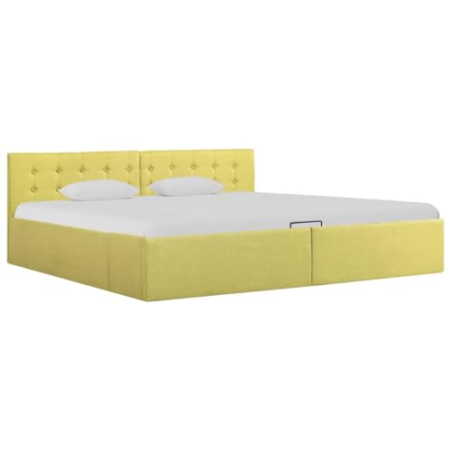 Qnhdfrt Doppelbett mit hydraulischem Stauraum Limonengelb 180 x 200 cm Modernes Stoffpolsterbett mit Gashebemechanismus Robuster MDF und Stahlrahmen für Schlafzimmer Qnhdfrt Doppelbett mit hydraulischem Stauraum Limonengelb 180 x 200 cm Modernes Stoffpolsterbett mit Gashebemechanismus Robuster MDF und Stahlrahmen für Schlafzimmer von Qnhdfrt