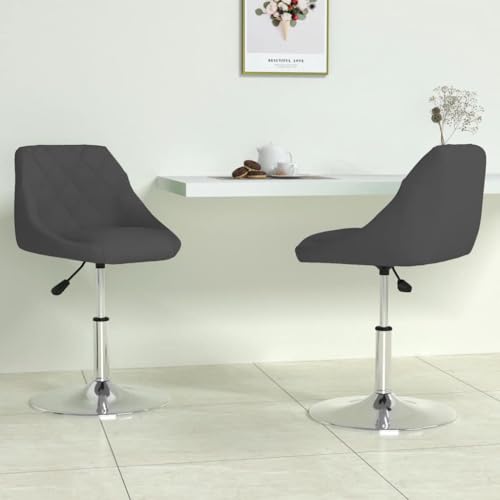 Qnhdfrt Drehbare Esszimmerstühle Schwarz Samt - Modernes Design, Höhenverstellbar & 360° Drehbar für Essbereich und Wohnzimmer von Qnhdfrt