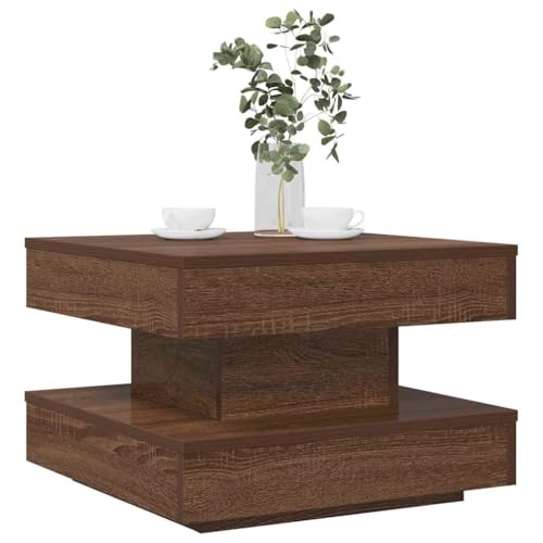 Qnhdfrt Drehbarer Couchtisch 360 Grad Drehfunktion Mit Eichen-Optik Beistelltisch 50x50x34,5 cm Robust Langlebig Mit Stauraum Modernes Design für Wohnzimmer Schlafzimmer Qnhdfrt Drehbarer Couchtisch 360 Grad Drehfunktion Mit Eichen-Optik Beistelltisch 50x50x34,5 cm Robust Langlebig Mit Stauraum Modernes Design für Wohnzimmer Schlafzimmer von Qnhdfrt
