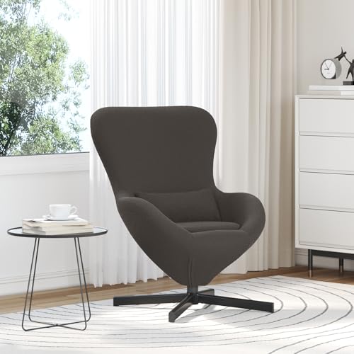 Qnhdfrt Drehbarer Loungesessel Dunkelgrau Aus Polyester Für Wohnzimmer Modernes Design Mit 50cm Sitztiefe Und 120kg Tragkraft Robust Und Bequem von Qnhdfrt
