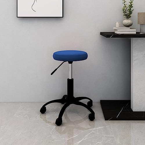Qnhdfrt Drehbarer Samt Bürostuhl Blau Höhenverstellbar 42-54 cm Rund 360° Rollen Gaming Chair für Home Office Schlafzimmer Schminktisch Qnhdfrt Drehbarer Samt Bürostuhl Blau Höhenverstellbar 42-54 cm Rund 360° Rollen Gaming Chair für Home Office Schlafzimmer Schminktisch von Qnhdfrt