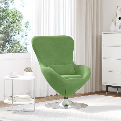 Qnhdfrt Drehbarer Sessel Hellgrün Samt Moderner Loungesessel mit Ergonomischer Unterstützung für Wohnzimmer Schlafzimmer oder Leseecke von Qnhdfrt