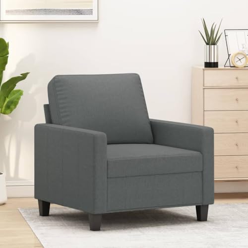 Qnhdfrt Dunkelgrauer Stoff Sessel 60 cm Sitzbreite Modernes Design Robust und Bequem für Wohnzimmer Balkon Lesen Entspannen Qnhdfrt Dunkelgrauer Stoff Sessel 60 cm Sitzbreite Modernes Design Robust und Bequem für Wohnzimmer Balkon Lesen Entspannen von Qnhdfrt