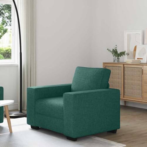 Qnhdfrt Dunkelgrüner Relaxsessel aus Stoff mit 60 cm Sitzbreite – Bequemer Loungesessel mit weichem Polyestergewebe und robustem Holz-Metall-Gestell für Wohnzimmer, Büro oder Gästezimmer Qnhdfrt Dunkelgrüner Relaxsessel aus Stoff mit 60 cm Sitzbreite – Bequemer Loungesessel mit weichem Polyestergewebe und robustem Holz-Metall-Gestell für Wohnzimmer, Büro oder Gästezimmer von Qnhdfrt