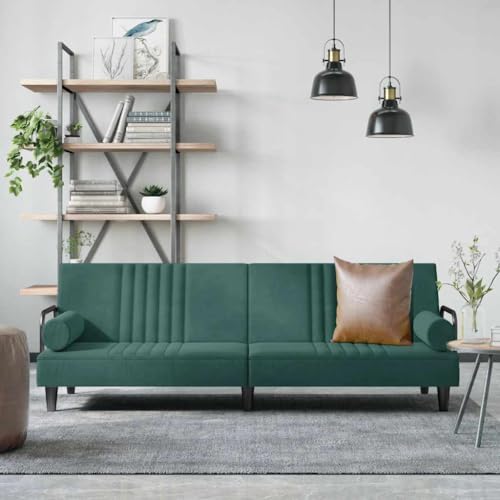 Qnhdfrt Dunkelgrünes Samt Schlafsofa mit Armlehnen, Ausziehbares Gästebett 205 cm Breite, Bequeme Sitz- und Liegefunktion für Wohnzimmer Qnhdfrt Dunkelgrünes Samt Schlafsofa mit Armlehnen, Ausziehbares Gästebett 205 cm Breite, Bequeme Sitz- und Liegefunktion für Wohnzimmer von Qnhdfrt