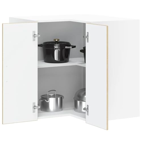 Qnhdfrt Eck Hängeschrank für Küche in Sonoma-Eiche Holzwerkstoff 57x57x60cm Platzsparender Wandschrank mit Großem Stauraum Robust und Langlebig von Qnhdfrt