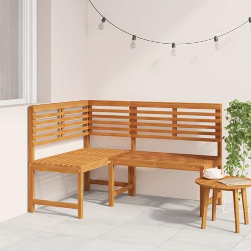Qnhdfrt Eckbank Gartenbank 140 cm Massivholz Akazie für Outdoor, Robust und Langlebig mit Eckdesign für Garten Balkon Terrasse Qnhdfrt Eckbank Gartenbank 140 cm Massivholz Akazie für Outdoor, Robust und Langlebig mit Eckdesign für Garten Balkon Terrasse von Qnhdfrt