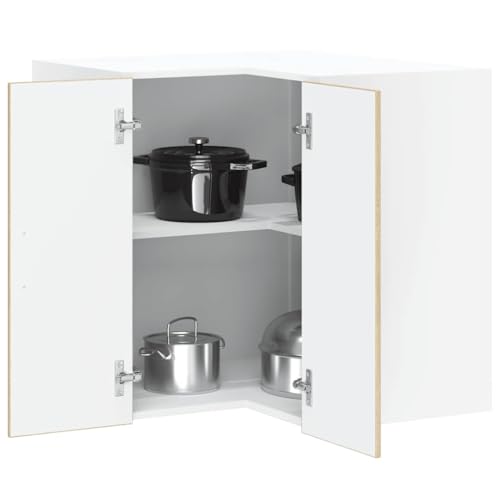 Qnhdfrt Eckhängeschrank Küche Sonoma-Eiche Holzwerkstoff 57x57x60cm Küchenschrank Eckküchenschrank Wandmontage Stauraum Optimiert für Küchen-Eckbereich von Qnhdfrt
