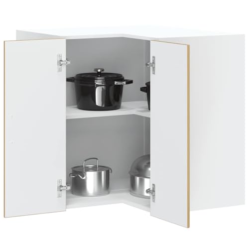 Qnhdfrt Eckhängeschrank Küchenschrank Artisan-Eiche Holzwerkstoff Eck-Küchenschrank für Wandmontage Platzoptimierung 57x57x60cm Robust und Langlebig von Qnhdfrt