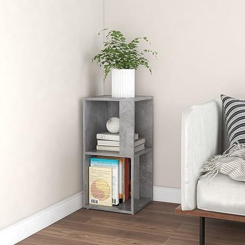 Qnhdfrt Eckregal Betongrau 33x33x67 cm Holzwerkstoff Mehrzweck Regal mit Rustikalem Charme für Wohnzimmer Qnhdfrt Eckregal Betongrau 33x33x67 cm Holzwerkstoff Mehrzweck Regal mit Rustikalem Charme für Wohnzimmer von Qnhdfrt