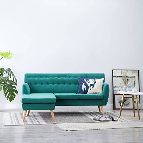 Qnhdfrt Ecksofa 171,5x138x81,5 cm Grün Modernes L-Design mit Wendbarem Chaiselongue Robustes MDF-Polstermöbel für Wohnzimmer Schlafsofa klein und Sitzecke von Qnhdfrt
