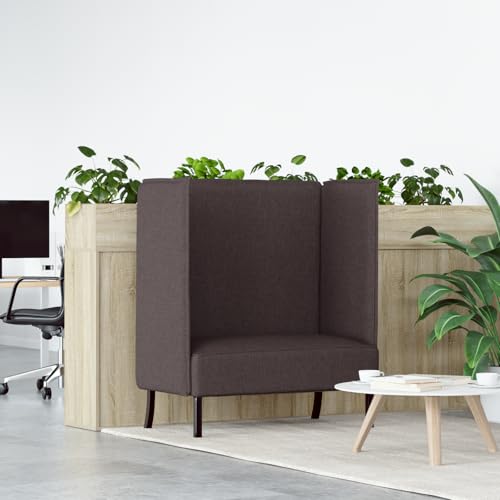 Qnhdfrt Ecksofa Hochlehnen Dunkelbraun 109 cm Stoff Schlankes Design Kompakt für Wohnzimmer Lounge von Qnhdfrt