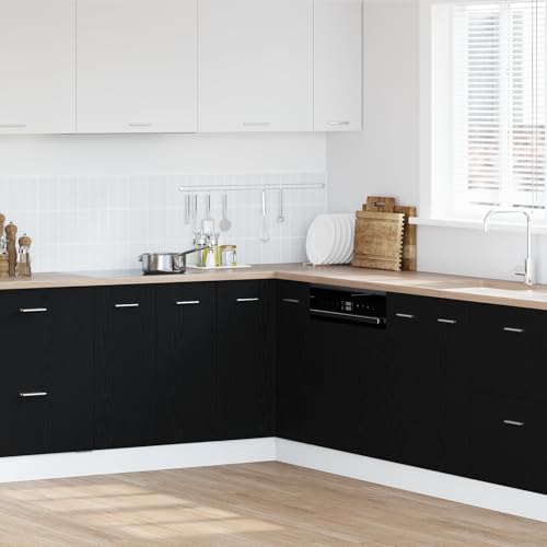 Qnhdfrt Eckunterschrank Küchenschrank Schwarzer Eichen-Look Holzwerkstoff 75,5 x 75,5 x 80,5 cm Modern Platzsparend für Küchenecke von Qnhdfrt