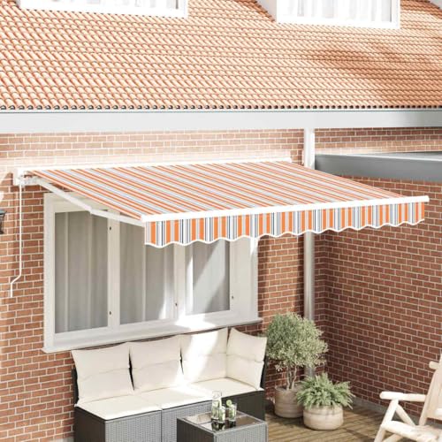 Qnhdfrt Einziehbare Gelenkarmmarkise Bunt Gestreift 350x200 cm Manuell Montage Robustes Markisenstoff für Balkon Terrasse und Garten Qnhdfrt Einziehbare Gelenkarmmarkise Bunt Gestreift 350x200 cm Manuell Montage Robustes Markisenstoff für Balkon Terrasse und Garten von Qnhdfrt