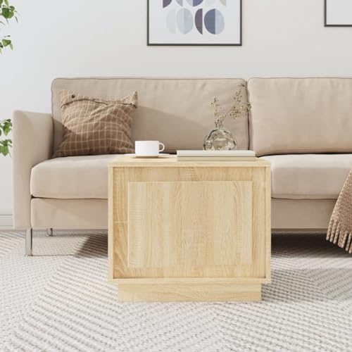 Qnhdfrt Elegant Couchtisch Beistelltisch Sonoma-Eiche Holzwerkstoff 51x50x44 cm mit Stauraum Tür Robuste Tischplatte Leicht zu Reinigen für Wohnzimmer Schlafzimmer Qnhdfrt Elegant Couchtisch Beistelltisch Sonoma-Eiche Holzwerkstoff 51x50x44 cm mit Stauraum Tür Robuste Tischplatte Leicht zu Reinigen für Wohnzimmer Schlafzimmer von Qnhdfrt