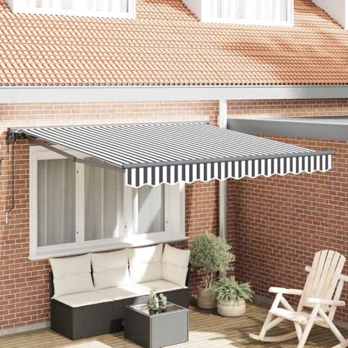 Qnhdfrt Elektrische Gelenkarmmarkise Anthrazit Weiß 300x250 cm UV-beständiger Markisenstof f mit Fernbedienung Verstellbarer Neigungswinkel für Balkon Terrasse Garten Qnhdfrt Elektrische Gelenkarmmarkise Anthrazit Weiß 300x250 cm UV-beständiger Markisenstof f mit Fernbedienung Verstellbarer Neigungswinkel für Balkon Terrasse Garten von Qnhdfrt