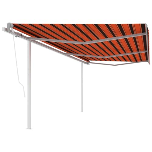 Qnhdfrt Elektrische Markise Automatisch Einziehbar mit Eisenpfosten 6x3 m Orange Braun für Terrasse Garten Balkon Qnhdfrt Elektrische Markise Automatisch Einziehbar mit Eisenpfosten 6x3 m Orange Braun für Terrasse Garten Balkon von Qnhdfrt
