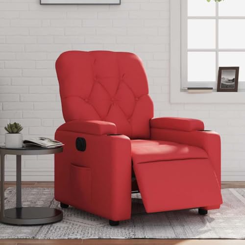 Qnhdfrt Elektrischer Relaxsessel Rot Kunstleder mit Automatischer Liegefunktion und Seitentasche für Wohnzimmer Schlafzimmer Qnhdfrt Elektrischer Relaxsessel Rot Kunstleder mit Automatischer Liegefunktion und Seitentasche für Wohnzimmer Schlafzimmer von Qnhdfrt