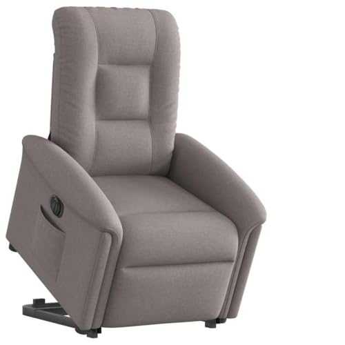 Qnhdfrt Elektrischer Relaxsessel mit Aufstehhilfe Taupe Stoff Liegefunktion Bequemer Fernsehsessel für Wohnzimmer und Schlafzimmer von Qnhdfrt