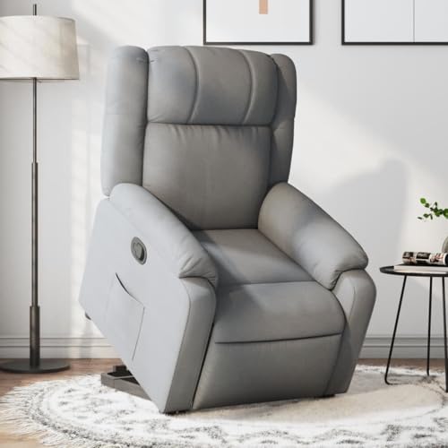 Qnhdfrt Elektrischer Relaxsessel mit Aufstehhilfe und Manueller Liegefunktion Hellgrau Stoff Bequemer Fernsehsessel für Wohnzimmer Schlafzimmer Indoor Qnhdfrt Elektrischer Relaxsessel mit Aufstehhilfe und Manueller Liegefunktion Hellgrau Stoff Bequemer Fernsehsessel für Wohnzimmer Schlafzimmer Indoor von Qnhdfrt