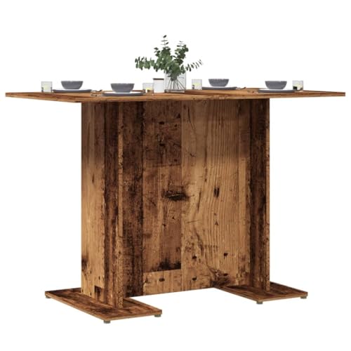Qnhdfrt Esstisch Altholz-Optik 110x60x75 cm aus Holzwerkstoff - Kleiner Tisch mit glatter Oberfläche für Küche, Esszimmer und Büro von Qnhdfrt
