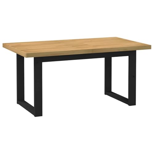 Qnhdfrt Esstisch Massivholz Kiefer U-Form-Beine 160x90x75 cm Natur Schwarz Robust Langlebig für Esszimmer Küche Arbeitsbereich Qnhdfrt Esstisch Massivholz Kiefer U-Form-Beine 160x90x75 cm Natur Schwarz Robust Langlebig für Esszimmer Küche Arbeitsbereich von Qnhdfrt