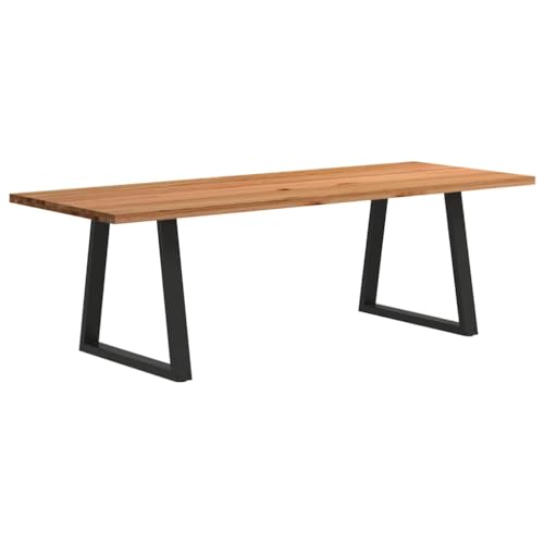 Qnhdfrt Esstisch aus Massivholz Eiche Hellbraun Rechteckig 240x90x74 cm mit Verstellbaren Füßen Robust und Langlebig für Küche Esszimmer oder Familienessen Natürliche Holzmaserung Qnhdfrt Esstisch aus Massivholz Eiche Hellbraun Rechteckig 240x90x74 cm mit Verstellbaren Füßen Robust und Langlebig für Küche Esszimmer oder Familienessen Natürliche Holzmaserung von Qnhdfrt