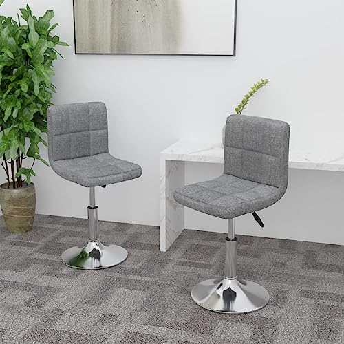 Qnhdfrt Esszimmerstühle 2 STK. Drehbar Hellgrau Stoff Modernes Design Höhenverstellbar mit Gasdruckfeder für Essbereich Küche und Wohnzimmer Qnhdfrt Esszimmerstühle 2 STK. Drehbar Hellgrau Stoff Modernes Design Höhenverstellbar mit Gasdruckfeder für Essbereich Küche und Wohnzimmer von Qnhdfrt