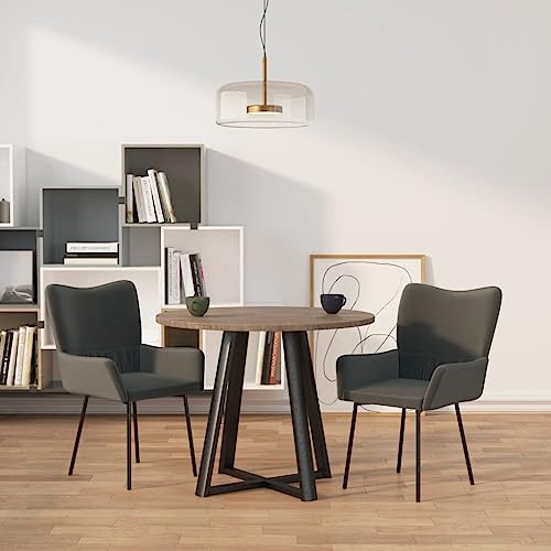 Qnhdfrt Esszimmerstühle 2 STK. Dunkelgrau Samt - Robuste Metallkonstruktion mit weicher Samtpolsterung für höchsten Sitzkomfort Qnhdfrt Esszimmerstühle 2 STK. Dunkelgrau Samt - Robuste Metallkonstruktion mit weicher Samtpolsterung für höchsten Sitzkomfort von Qnhdfrt