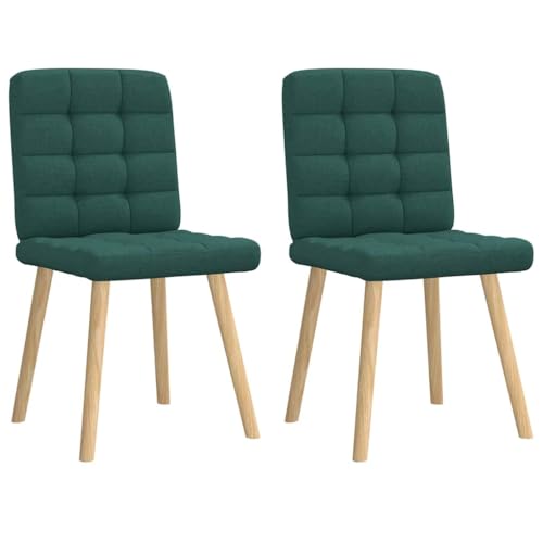 Qnhdfrt Esszimmerstühle 2 STK. Dunkelgrün Stoff Bequeme Esstischstühle mit Robustem Metall-Gestell und Weicher Polyester-Polsterung für Esszimmer, Wohnzimmer und Küche Qnhdfrt Esszimmerstühle 2 STK. Dunkelgrün Stoff Bequeme Esstischstühle mit Robustem Metall-Gestell und Weicher Polyester-Polsterung für Esszimmer, Wohnzimmer und Küche von Qnhdfrt