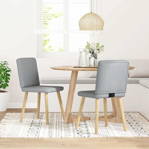 Qnhdfrt Esszimmerstühle 2 STK. Hellgrau Stoff - Bequeme Esstischstühle mit Polyesterbezug und robustem Metall-Holz-Gestell für Esszimmer, Wohnzimmer und Küche Qnhdfrt Esszimmerstühle 2 STK. Hellgrau Stoff - Bequeme Esstischstühle mit Polyesterbezug und robustem Metall-Holz-Gestell für Esszimmer, Wohnzimmer und Küche von Qnhdfrt