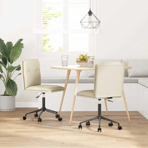 Qnhdfrt Esszimmerstühle 2er-Set Creme Kunstleder mit Schaumstoff-Füllung – Höhenverstellbare Esstischstühle für Wohnzimmer & Küche, Robustes Metall-Gestell & Bequeme Sitzfläche Qnhdfrt Esszimmerstühle 2er-Set Creme Kunstleder mit Schaumstoff-Füllung – Höhenverstellbare Esstischstühle für Wohnzimmer & Küche, Robustes Metall-Gestell & Bequeme Sitzfläche von Qnhdfrt