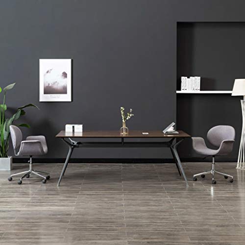 Qnhdfrt Esszimmerstühle 2er Set Drehbar Höhenverstellbar 67x62x87 cm Hellgrau Stoff mit Armlehne Robuster Polsterstuhl für Esszimmer Küche Büro Wohnzimmer von Qnhdfrt