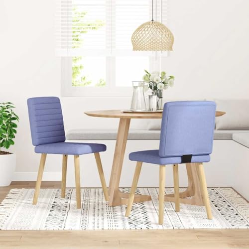 Qnhdfrt Esszimmerstühle 2er Set Jeansblau - Bequeme Stoffstühle mit Metall- und Holzgestell, Robuste Esstischstühle für Wohnzimmer und Küche, Modernes Design von Qnhdfrt