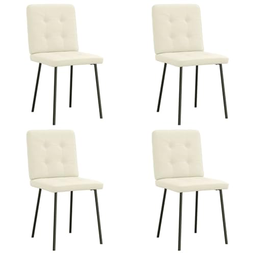 Qnhdfrt Esszimmerstühle 4 STK. Creme Samt - Robuste und Bequeme Esstischstühle mit Metall- und Holzgestell für Esszimmer, Wohnzimmer und Gästezimmer Qnhdfrt Esszimmerstühle 4 STK. Creme Samt - Robuste und Bequeme Esstischstühle mit Metall- und Holzgestell für Esszimmer, Wohnzimmer und Gästezimmer von Qnhdfrt