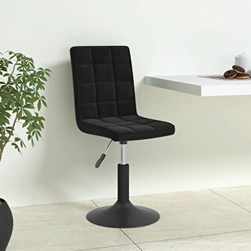 Qnhdfrt Esszimmerstühle 4 STK. Drehbar Schwarz Samt - Modernes Design, 360° Drehbar, Höhenverstellbar mit Gasdruckfeder, Robuster Stahlrahmen für Küche und Esszimmer von Qnhdfrt