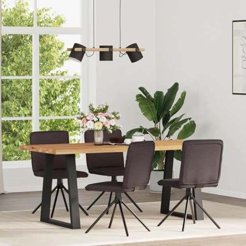 Qnhdfrt Esszimmerstühle 4 STK. Dunkelbraun Stoff - Robuste und Bequeme Esstischstühle mit Metall-Holz-Gestell für Esszimmer, Wohnzimmer und Küche Qnhdfrt Esszimmerstühle 4 STK. Dunkelbraun Stoff - Robuste und Bequeme Esstischstühle mit Metall-Holz-Gestell für Esszimmer, Wohnzimmer und Küche von Qnhdfrt
