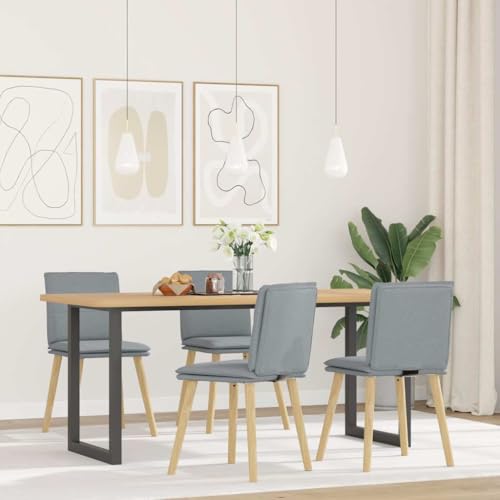 Qnhdfrt Esszimmerstühle 4 STK. Hellgrau Stoff - Moderne und Bequeme Esstischstühle mit Robustem Metall- und Holzgestell für Esszimmer, Wohnzimmer und Küche Qnhdfrt Esszimmerstühle 4 STK. Hellgrau Stoff - Moderne und Bequeme Esstischstühle mit Robustem Metall- und Holzgestell für Esszimmer, Wohnzimmer und Küche von Qnhdfrt